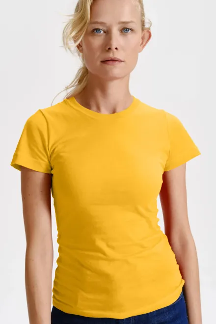 T-shirt classique pour femme, jaune
