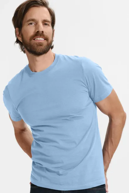 T-shirt classique pour hommes, bleu ciel