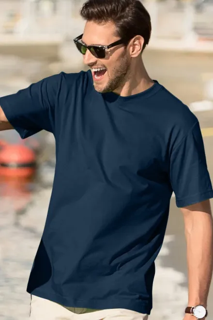 T-shirt classique pour hommes, bleu foncé