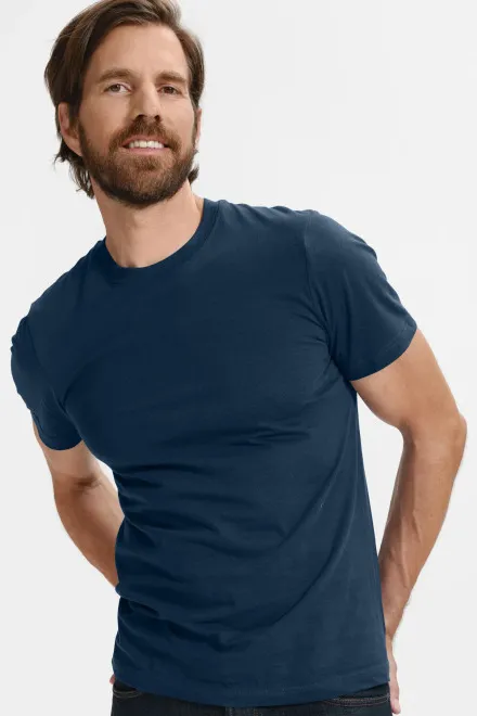 T-shirt classique pour hommes, bleu foncé