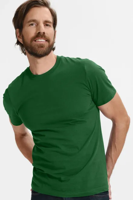T-shirt classique pour hommes, bouteille verte