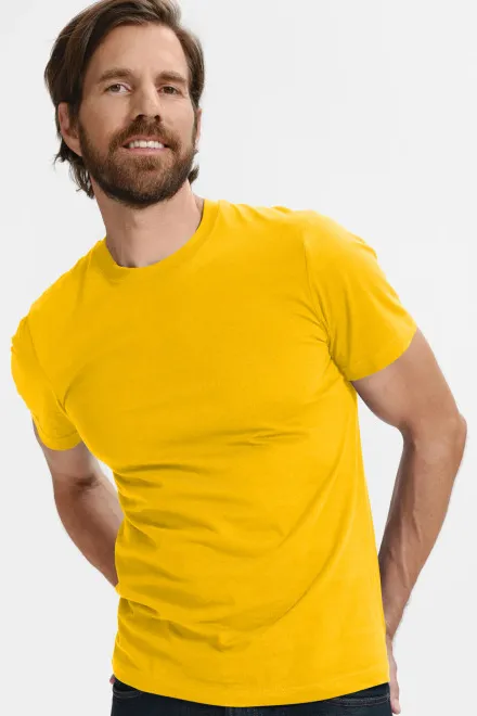 T-shirt classique pour hommes, jaune