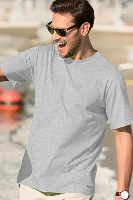 T-shirt classique pour hommes, marbre gris clair