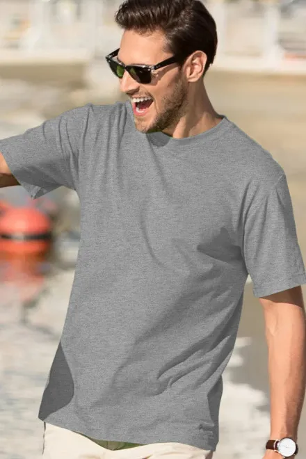 T-shirt classique pour hommes, marbre gris foncé