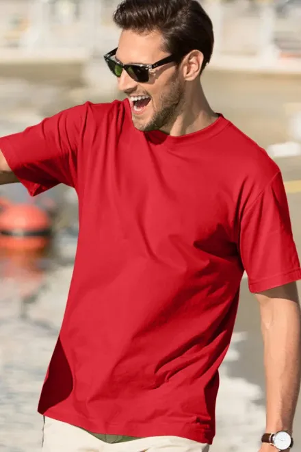T-shirt classique pour hommes, rouge