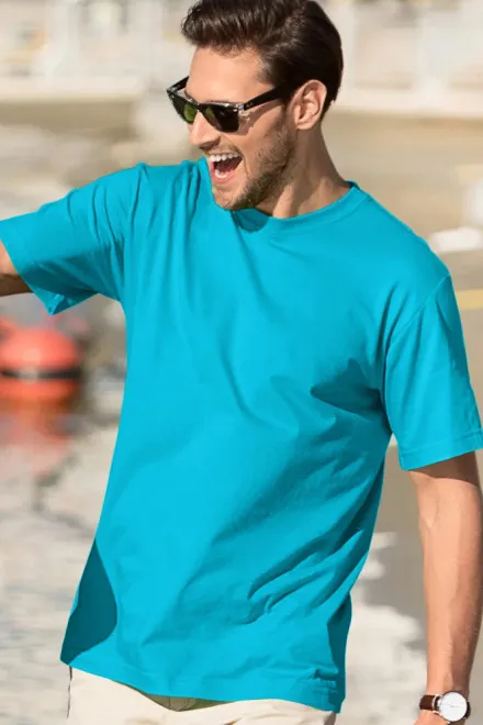 T-shirt classique pour hommes, turquoise