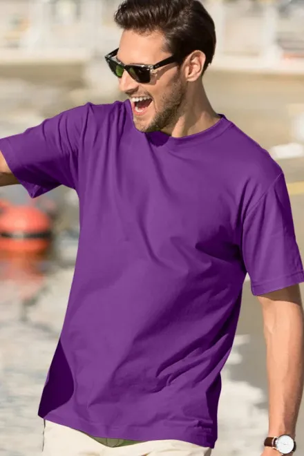T-shirt classique pour hommes, violet