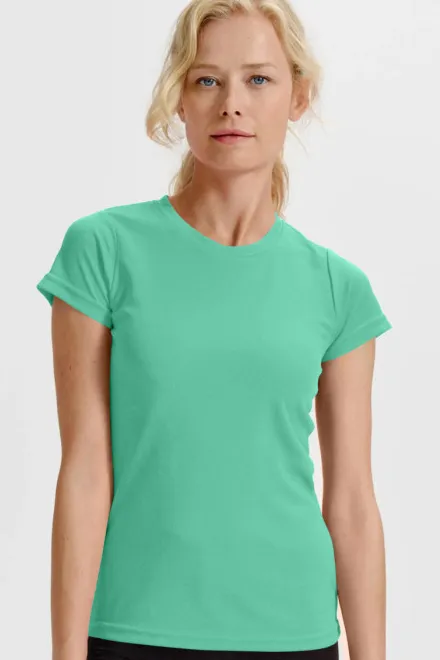 T-shirt de sport femme, menthe