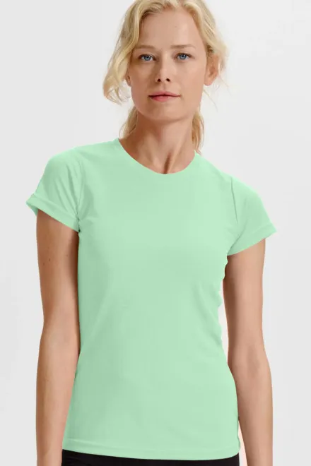 T-shirt de sport femme, menthe claire