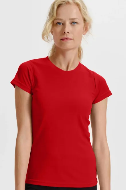 T-shirt de sport femme, rouge