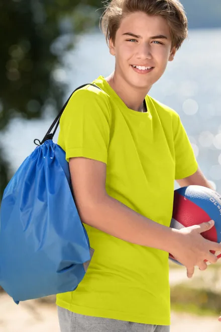 T-shirt de sport pour enfants, jaune fluo