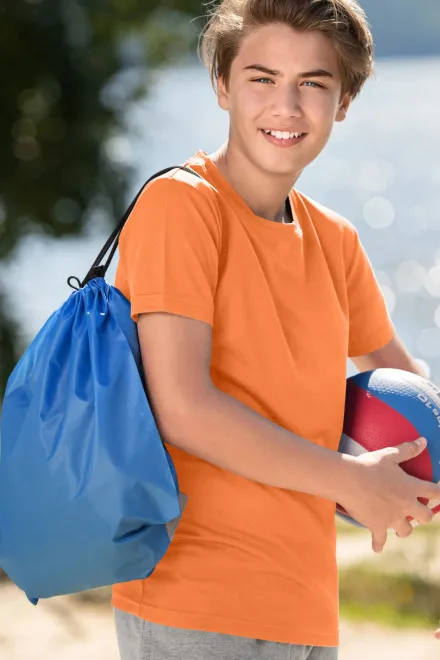 T-shirt de sport pour enfants, néon mandarin