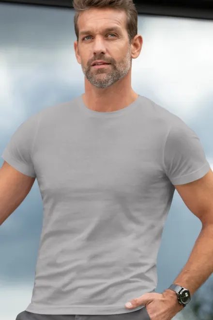 T-shirt exclusif pour hommes, Gris argent
