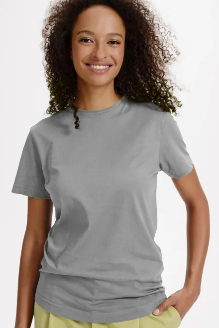 T-shirt femme en coton bio, argent clair