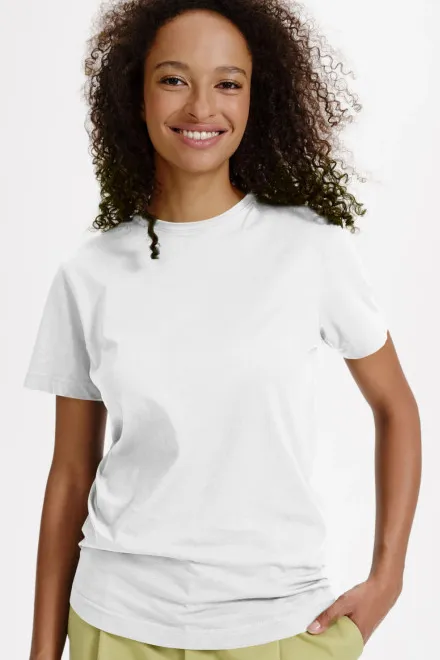 T-shirt femme en coton bio, blanche