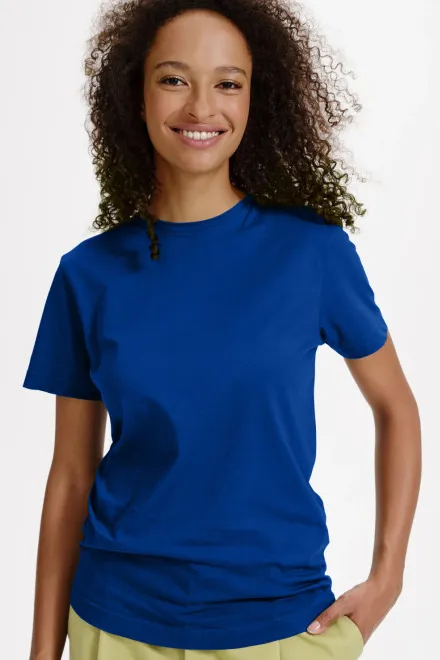 T-shirt femme en coton bio, bleu royal