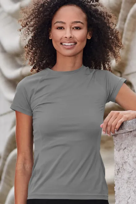 T-shirt femme pour le sport, marbre gris foncé