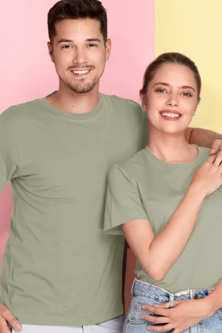 T-shirt léger à manches courtes, kaki brillant