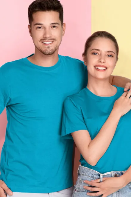 T-shirt léger à manches courtes, turquoise