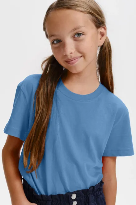 T-shirt léger pour enfants, bleu ciel
