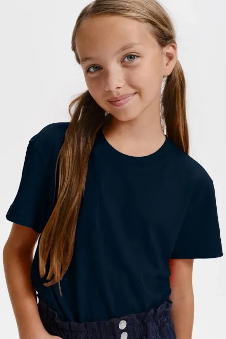 T-shirt léger pour enfants, bleu foncé