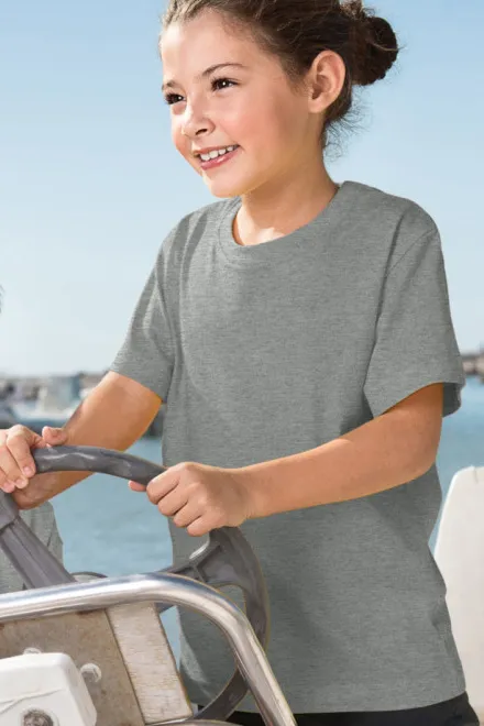 T-shirt léger pour enfants, marbre gris foncé