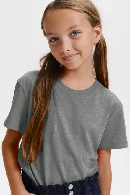 T-shirt léger pour enfants, marbre gris foncé