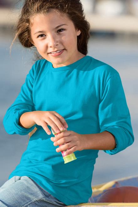 T-shirts Manches Longues Enfant Fille - Basique Léger Respirant, Taille 10-12, Style Décontracté