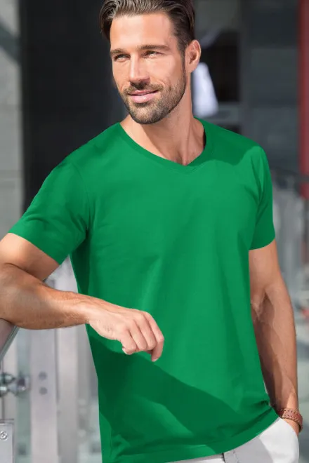 T-shirt moulant homme, herbe verte