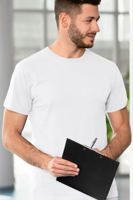 T-shirt résistant pour hommes, blanche