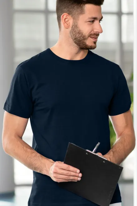 T-shirt résistant pour hommes, bleu foncé