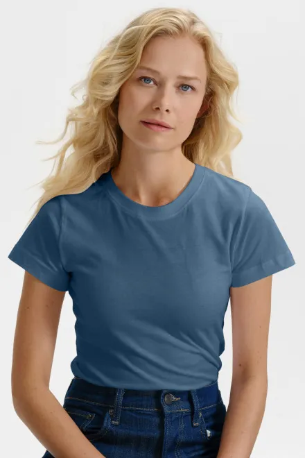 T-shirt simple femme, denim
