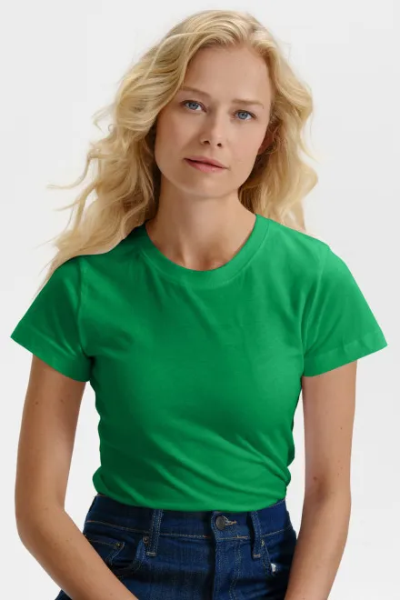 T-shirt simple femme, herbe verte