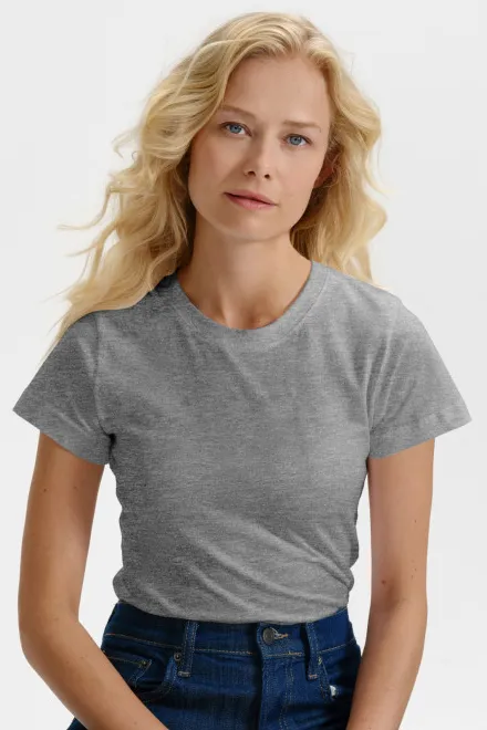 T-shirt simple femme, marbre gris foncé