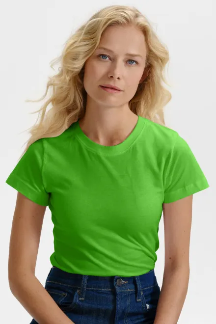 T-shirt simple femme, Pomme verte
