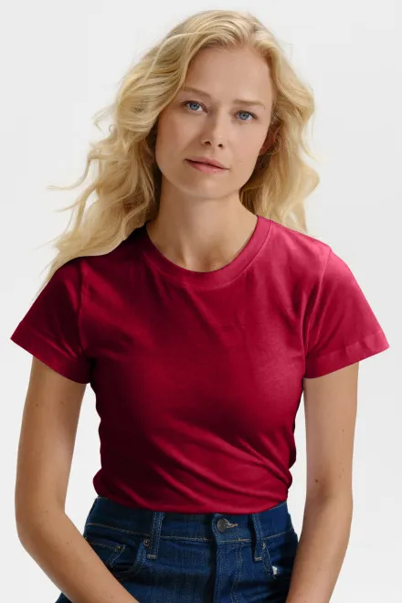 T-shirt simple femme, rouge marlboro