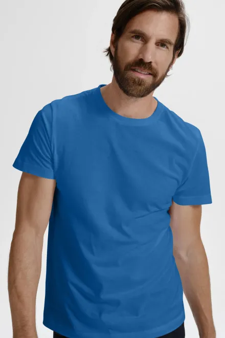 T-shirt simple homme, bleu clair