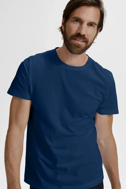 T-shirt simple homme, bleu nuit