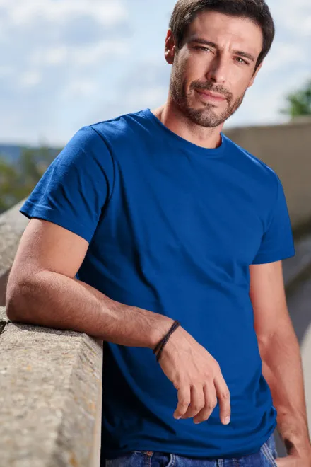 T-shirt simple homme, bleu royal