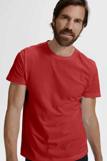 T-shirt simple homme, bordeaux