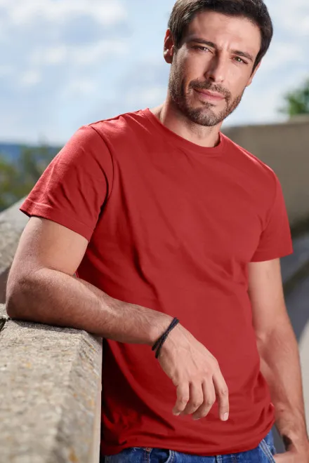 T-shirt simple homme, bordeaux