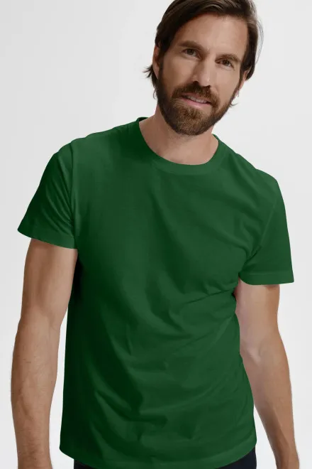 T-shirt simple homme, bouteille verte