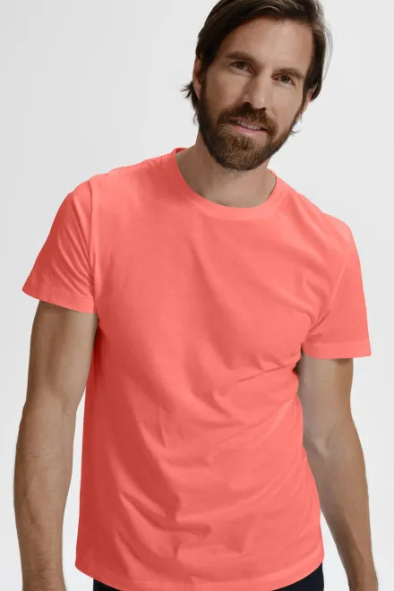 T-shirt simple homme, corail