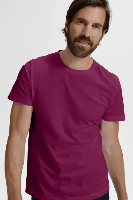 T-shirt simple homme, fuchsia