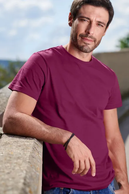 T-shirt simple homme, fuchsia