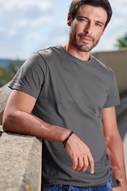 T-shirt simple homme, gris acier