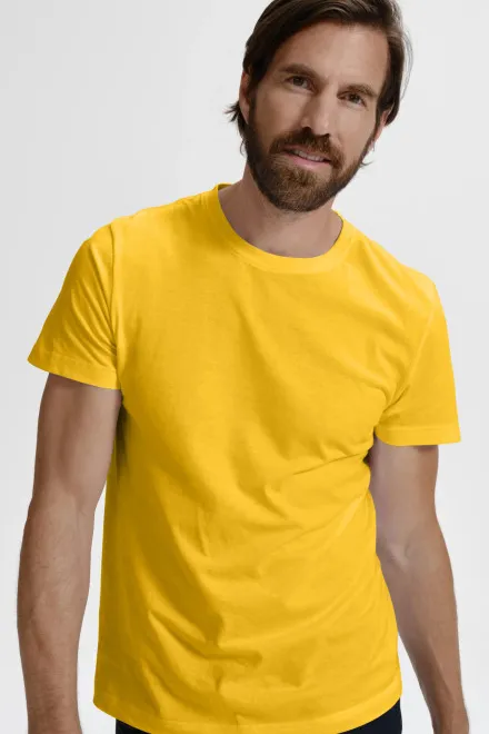 T-shirt simple homme, jaune