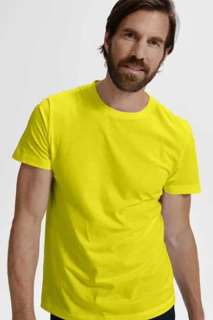 T-shirt simple homme, jaune citron