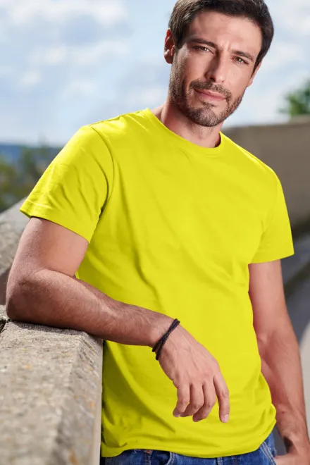 T-shirt simple homme, jaune citron