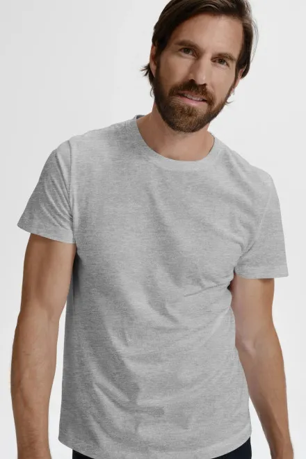 T-shirt simple homme, marbre gris clair
